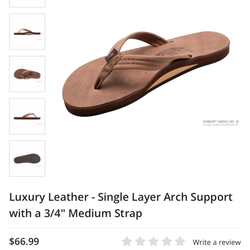 Rainbow flip flops